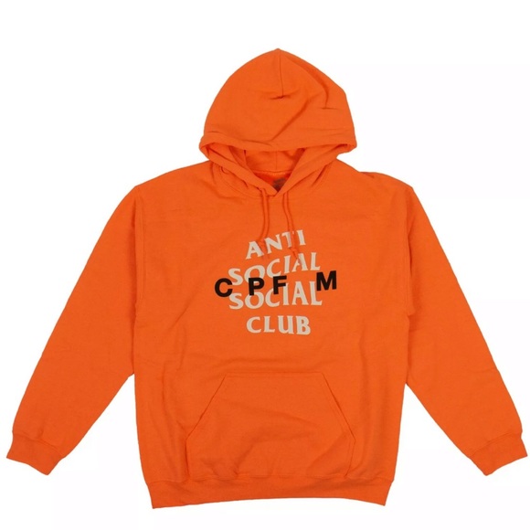 Cactus Plant Flea Market Tops - NEW ANTI SOCIAL SOCIAL CLUB x CPFM Orange Hoodie